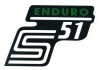 Naklejka SIMSON pokrywy S51 ENDURO zielona