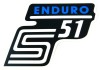 Naklejka SIMSON pokrywy S51 ENDURO niebieska